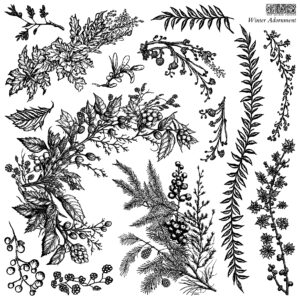 IOD Designs Stamp - Winter Adornment - 12" x 12"