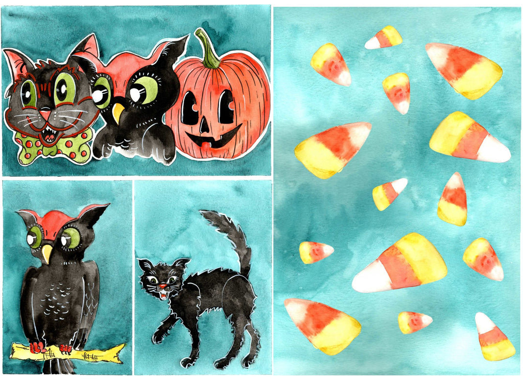 Decoupage Paper - Retro Halloween
