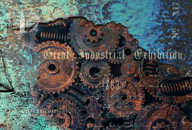 Decoupage Paper - Industrial Exhibition