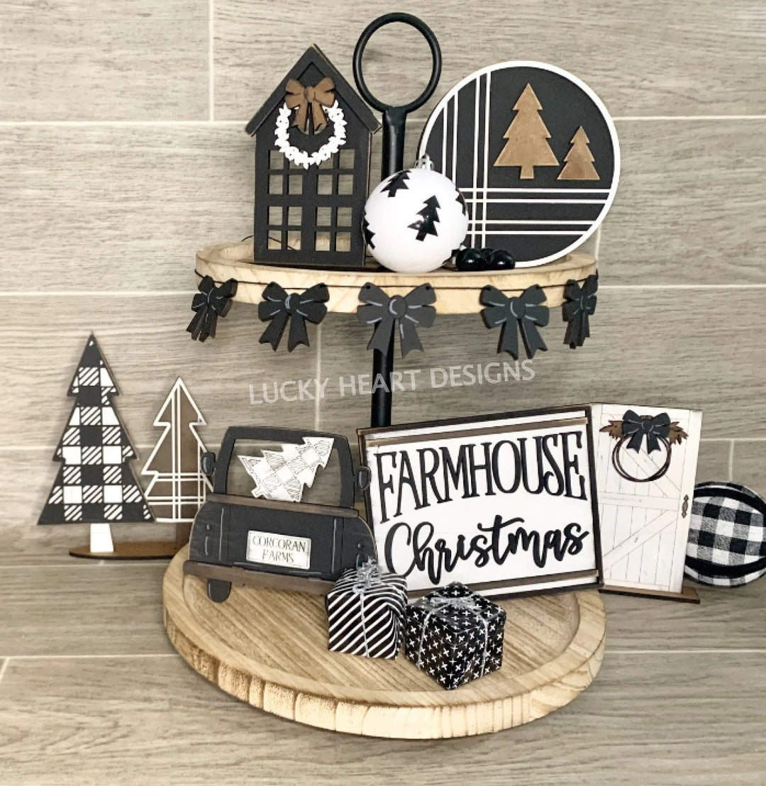 Farmhouse Christmas - finished Tray Set
