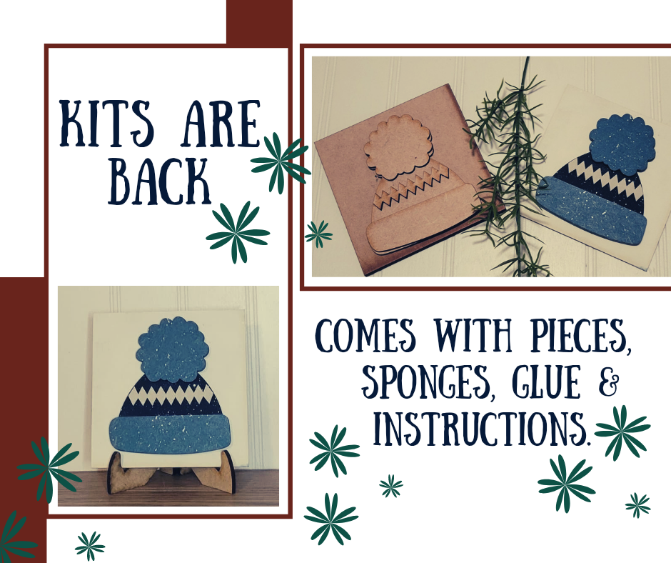 Winter Hat Plaque - Kit