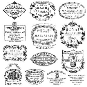 IOD Designs Stamp - Crockery 12" x 12"