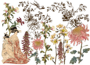 IOD Designs Transfer - Japonica 24" x 33" (RETIRED)