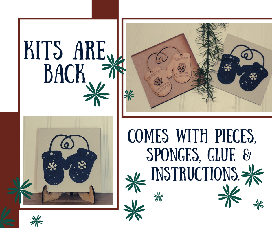 Winter Mitten Plaque - Kit