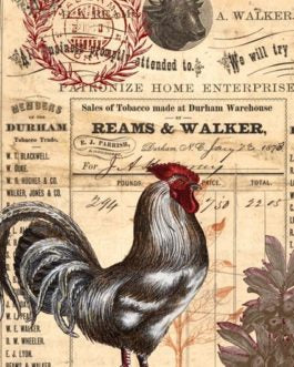 Decoupage Paper - Rooster Ephemera