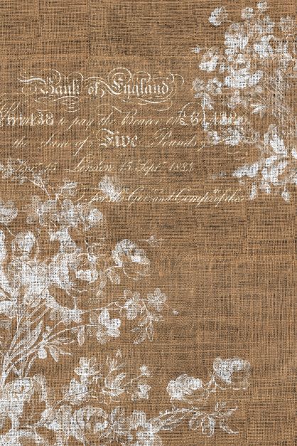 Decoupage Paper - Floral Burlap (portrait)