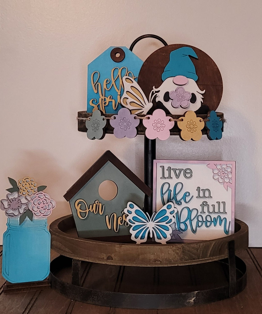 Spring Gnome Tray Set - Finished