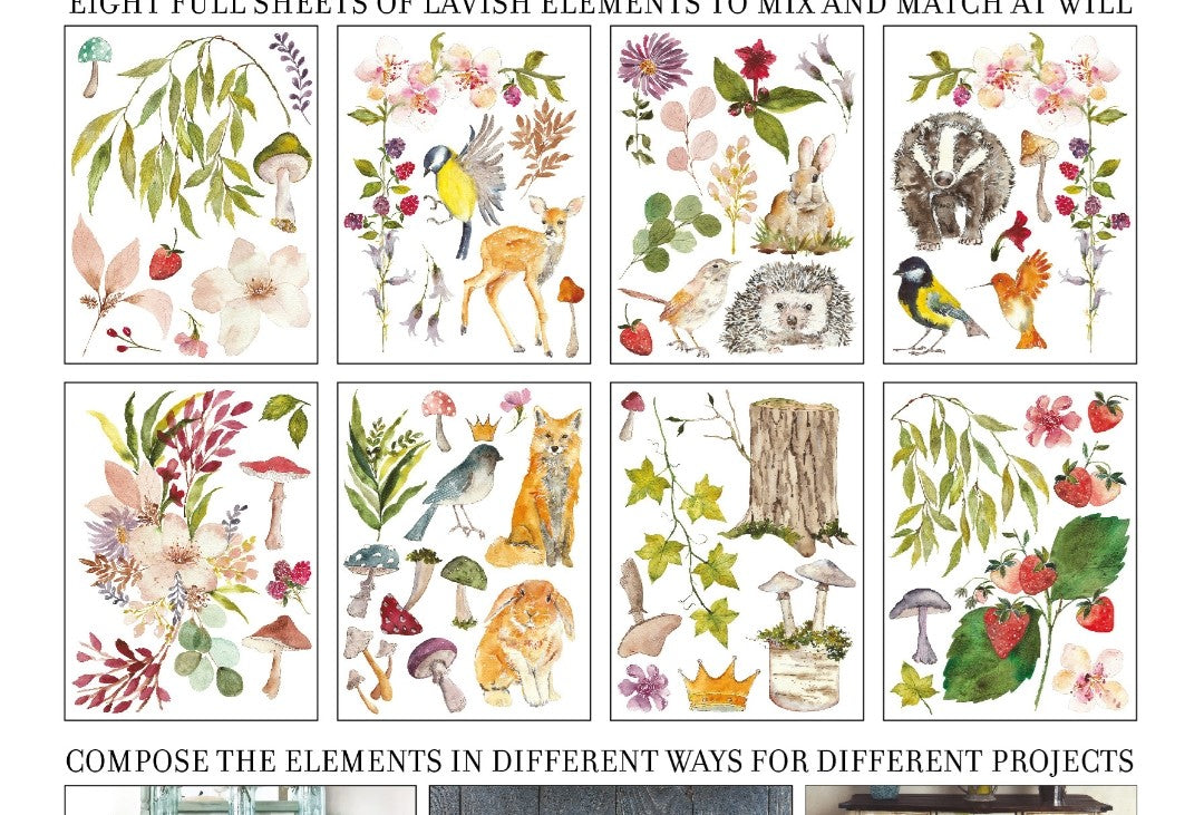 IOD Designs Transfer -  Whispering Willow  12" x 16" pad